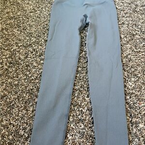 Gray Ribbed Leggings